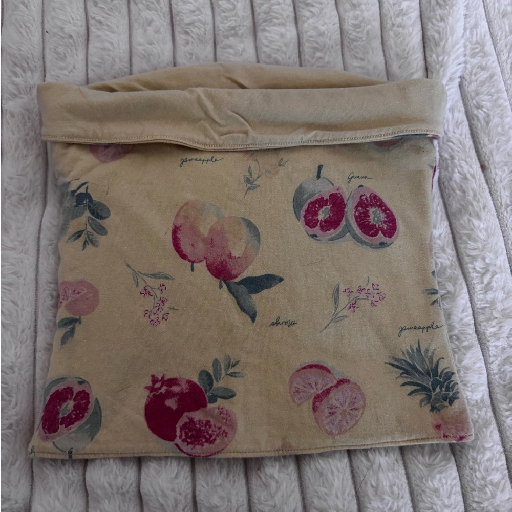 Floral Print Beige tube top